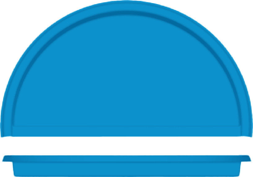 Round Spill Over Tanning Ledge shape and depth